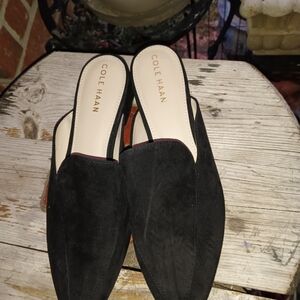 Cole Haan Women's Black Suede Mules